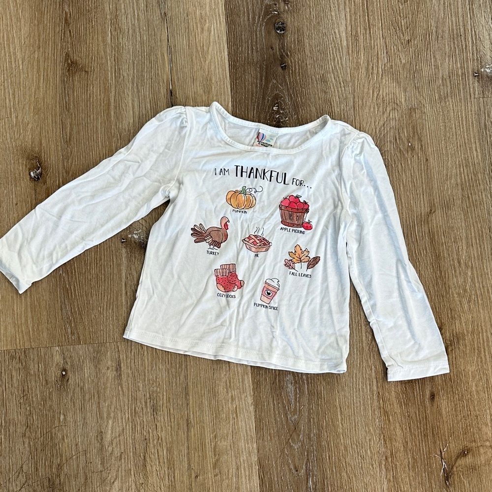 Copper Key White Thanksgiving Long Sleeve‎ Tee